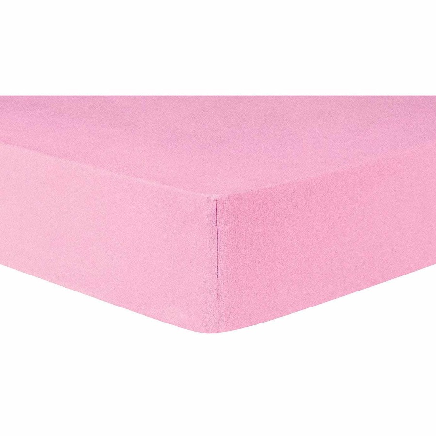 Nursery Pehr Cot Sheets | Trend Lab Pink Cotton Flannel Fitted Crib Sheet