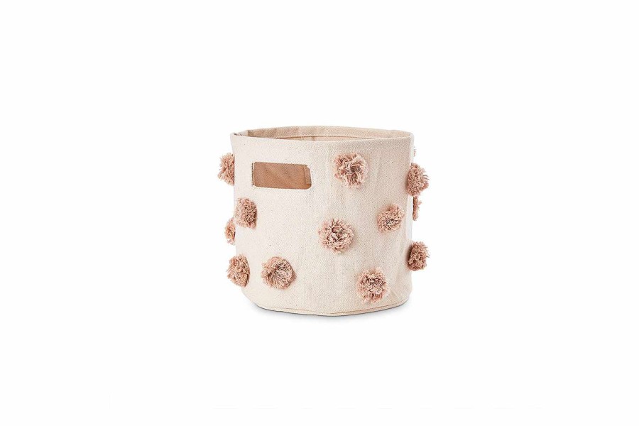 Nursery Pehr Storage & Baskets | Pehr Pom Pom Mini Basket: Rose Pink