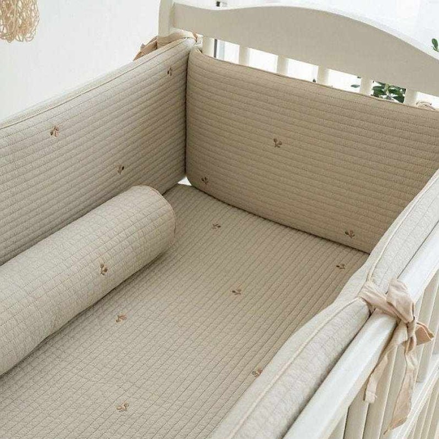 Nursery Little kBaby Cot Bumpers & Rail Protectors | Little Kbaby Cot Bumper - 130X70Cm: Beige