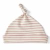 Bath & Clothing Pehr Baby Hats | Pehr Stripes Away Dark Pink Knot Organic Cotton Hat