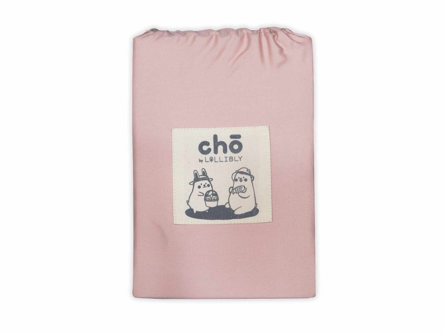 Nursery Lollibly Cot Sheets | Cho Bamboo Baby Cot Sheet (Blush)