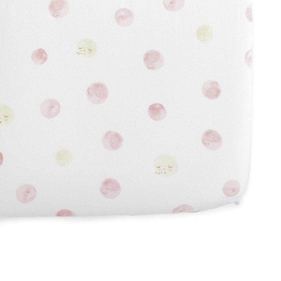 Nursery Hatchery Cribs Singapore Cot Sheets | Pehr Luna Dawn Pink Organic Cotton Crib Sheet