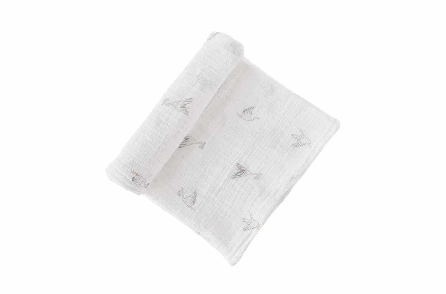 Bath & Clothing Pehr Baby Swaddles & Washcloths | Pehr Stork Surprise Organic Cotton Swaddle