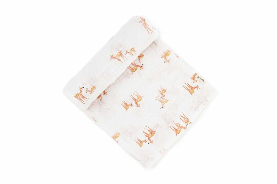 Bath & Clothing Pehr Baby Swaddles & Washcloths | Pehr Follow Me Deer Organic Cotton Swaddle