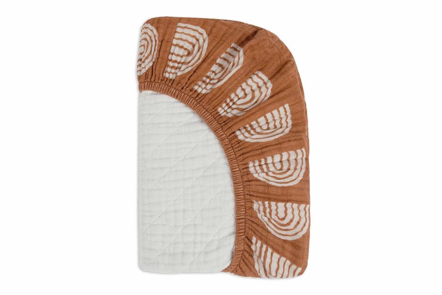 Nursery Pehr Changing Pads & Covers | Babyletto Quilted Change Pad Cover (Terracotta Rainbow)