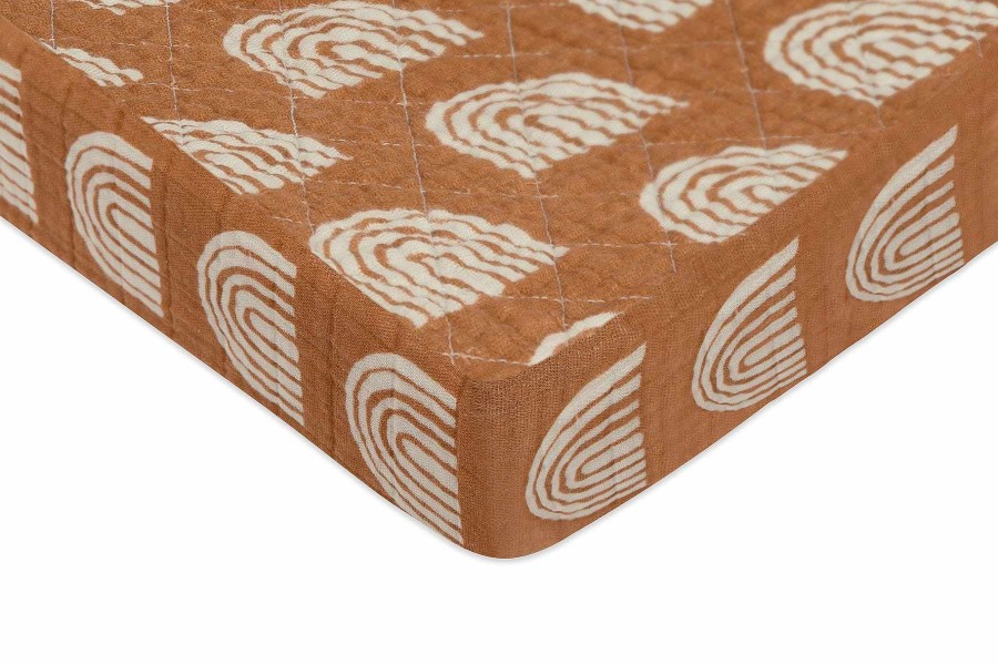 Nursery Pehr Changing Pads & Covers | Babyletto Quilted Change Pad Cover (Terracotta Rainbow)