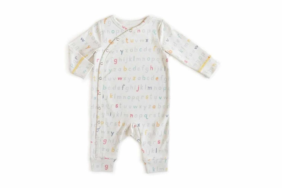 Bath & Clothing Pehr Baby Onesies & Rompers | Pehr Abc Kimono Romper Organic Cotton One-Piece