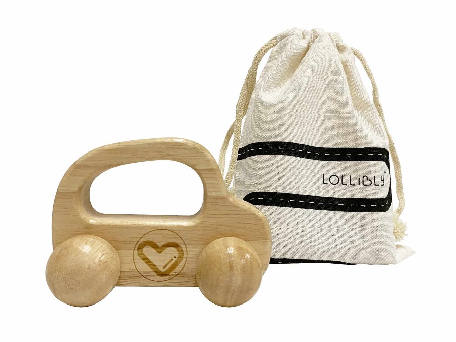 Play Lollibly | Lollibly Wooden Toy Car With Drawstring Bag