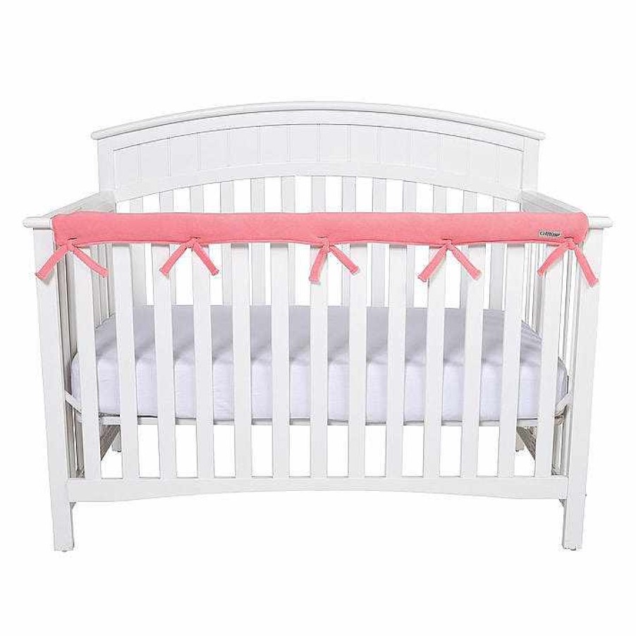 Nursery Trend Lab Cot Bumpers & Rail Protectors | Crib Wrap Rail Cover (Long, Coral)