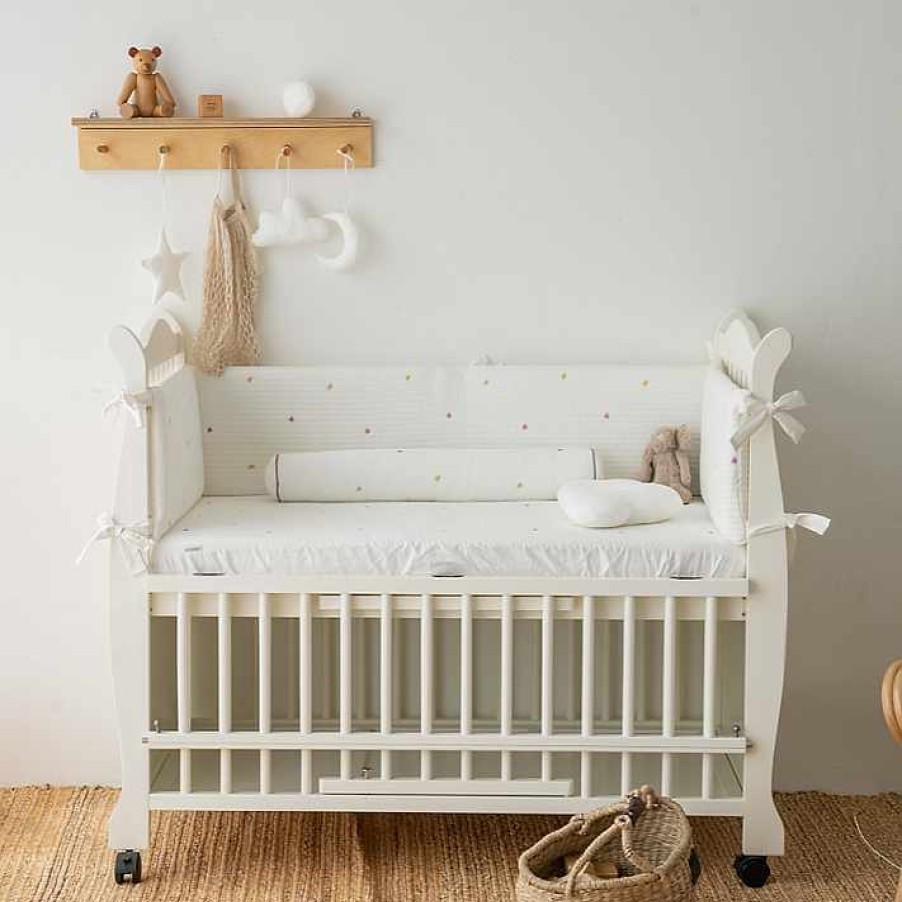 Nursery Little kBaby Cot Bumpers & Rail Protectors | Little Kbaby Cot Bumper - 130X70Cm: White