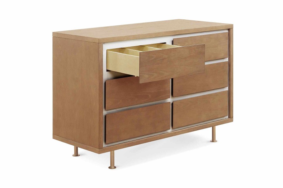 Nursery Nursery Works Dressers & Changers | Nursery Works Novella 6-Drawer Dresser Stained Ash And Ivory