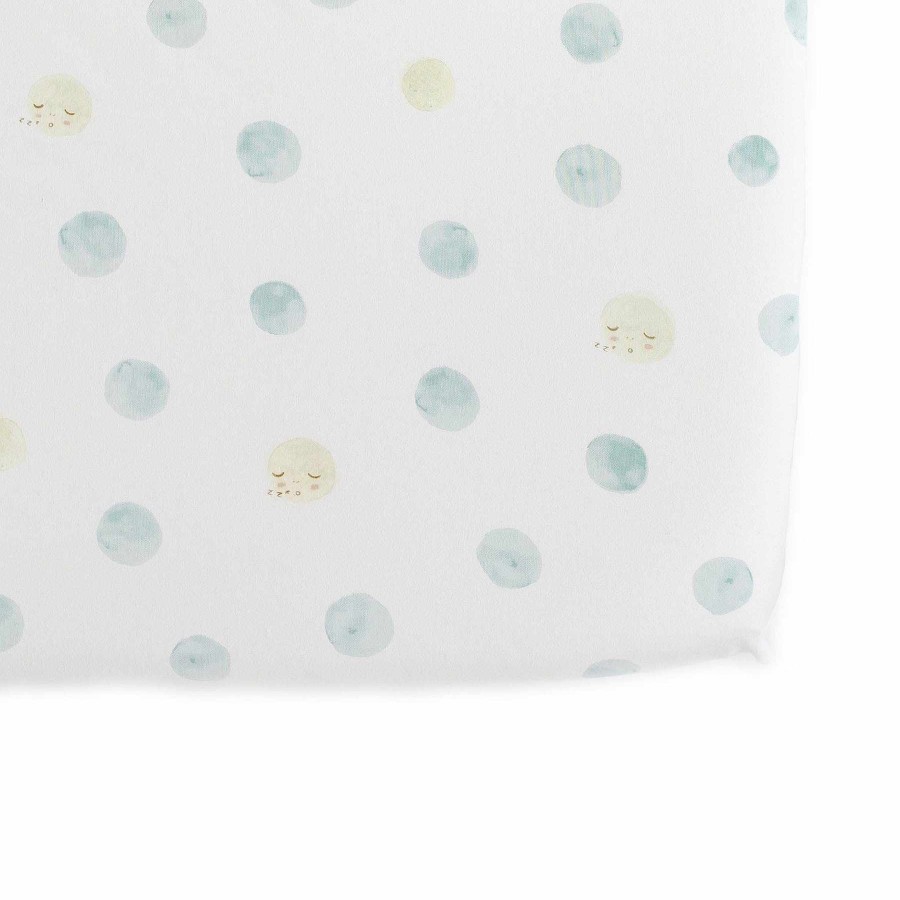 Nursery Hatchery Cribs Singapore Cot Sheets | Pehr Luna Dusk Blue Organic Cotton Crib Sheet