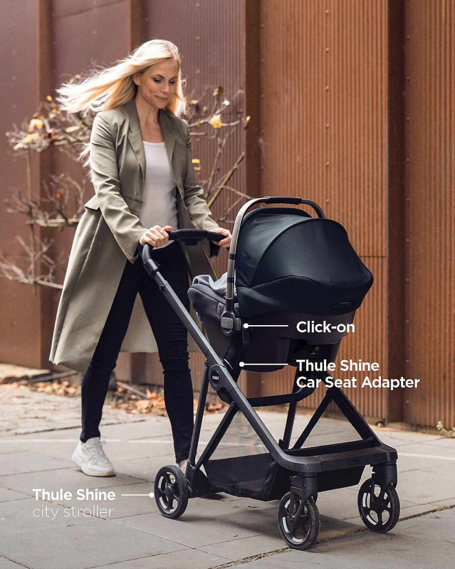 Gear & Travel Thule City Strollers | Thule Shine Newborn Bundle: Stroller + Newborn Inlay Grey