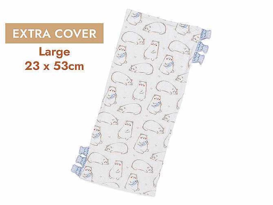 Nursery Lollibly Baby & Toddler Pillows | [Extra Cover] Cho Snuggy Buddy Pillow (Maru Bear: Large 23 X 53Cm)