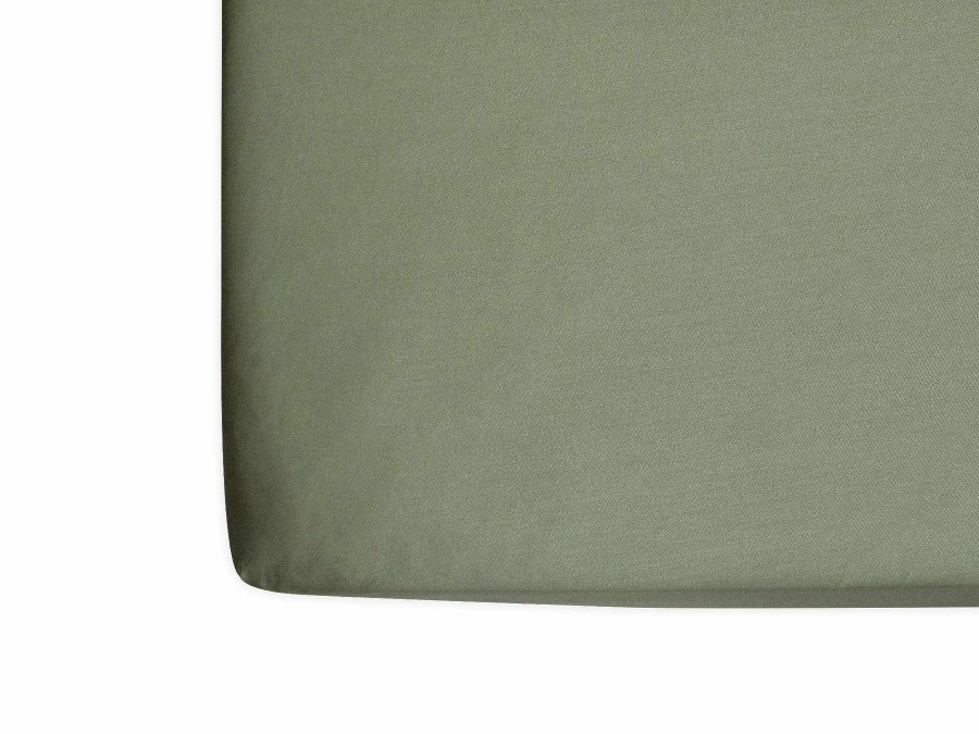 Nursery Lollibly Cot Sheets | Cho Bamboo Baby Cot Sheet (Olive)